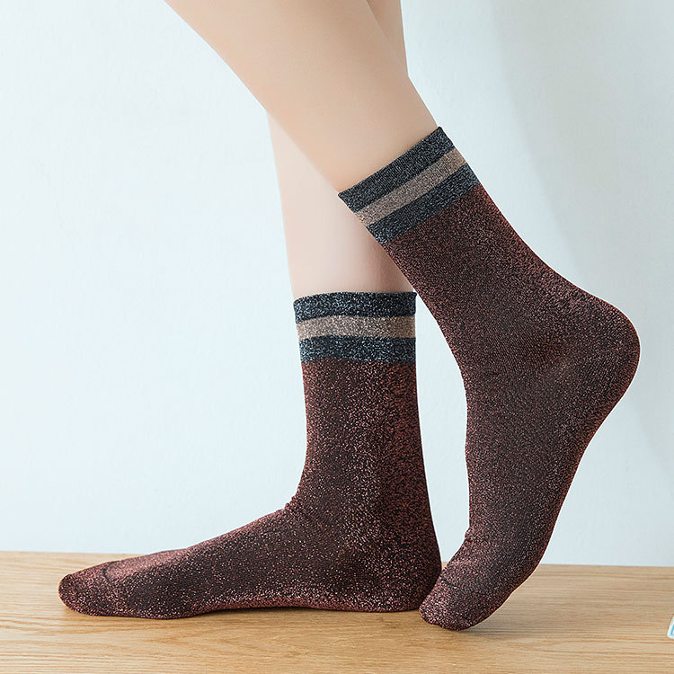 metallic yarn socks metallic yarn socks